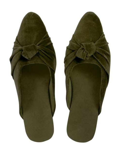 Wallace Cotton Velluto Slippers Olive $59.90