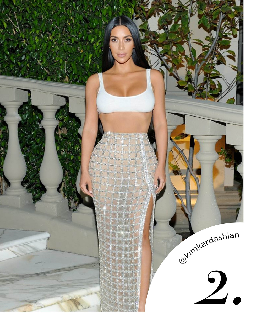 Kim Kardashian Kimmy K - who did not rank in the top ten last year, btw - has seen a swift rise to the second spot, only to be overtaken by her younger half-sister Kylie Jenner. Kim's ability to bring back unflattering trends we thought were long gone, such as the bike shorts, Fendi logomania and neon everything and 90s thong, Kim is a champion of fast trends.  