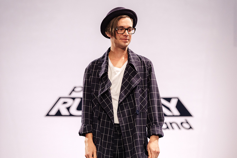 Kerry Ranginui presents his Project Runway collection. 