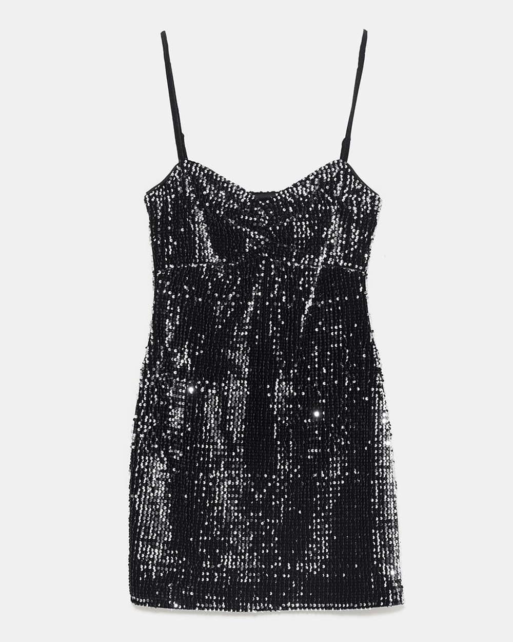 Sequin dress, $40 from Zara