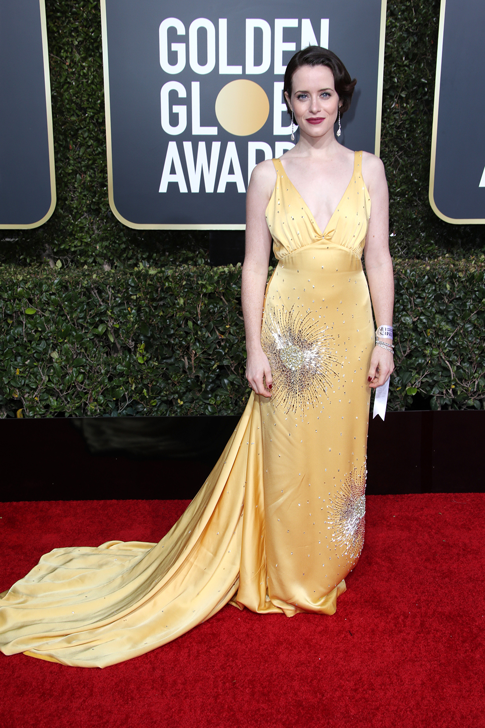 Mandatory Credit: Photo by Matt Baron/BEI/REX/Shutterstock (10048067ky) Claire Foy 76th Annual Golden Globe Awards, Arrivals, Los Angeles, USA - 06 Jan 2019