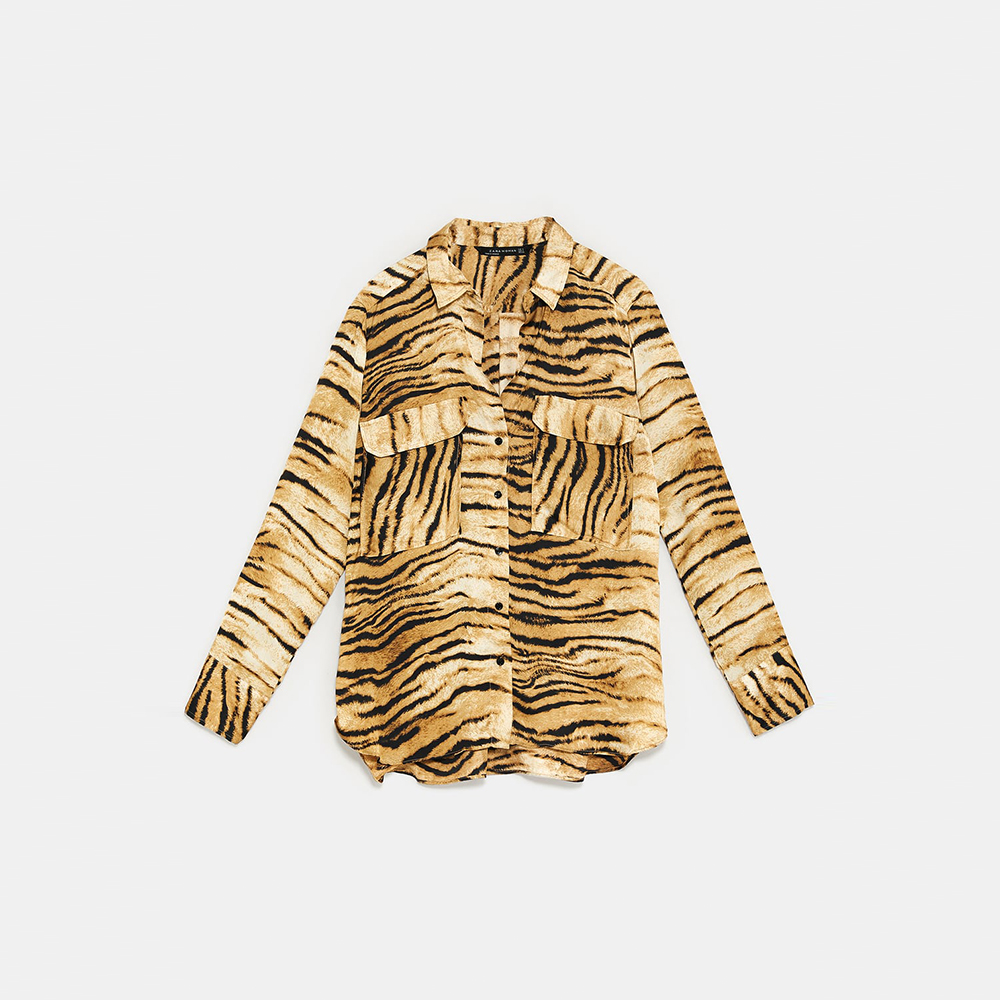 Animal print blouse, $70 from Zara | This is what you should be wearing on your next date according to your star sign