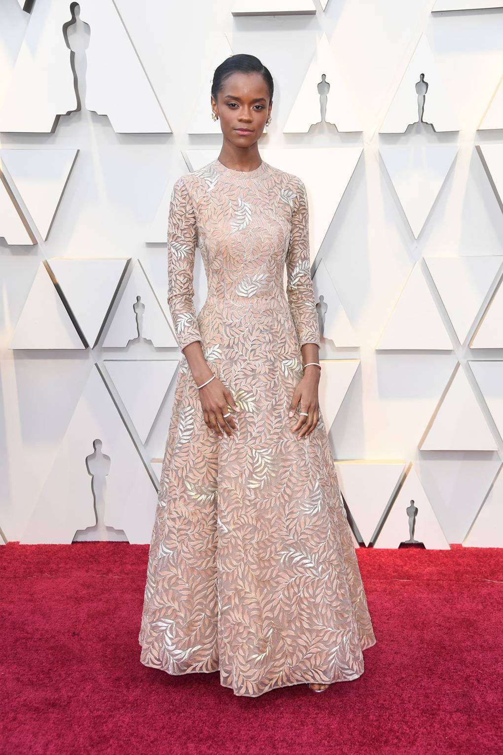 Letitia Wright wearing Dior couture.