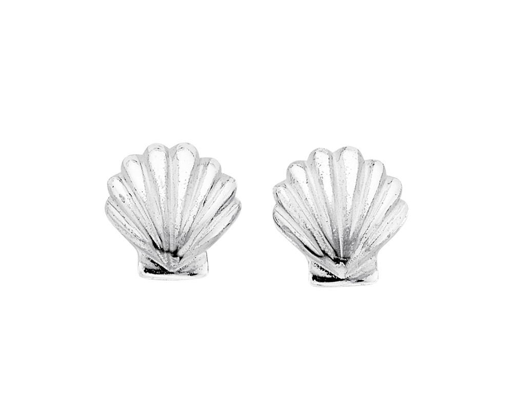 Pascoes Silver Shell Earrings