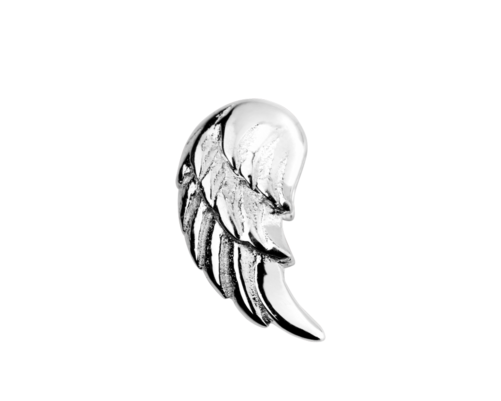 Stow wing locket charm silver