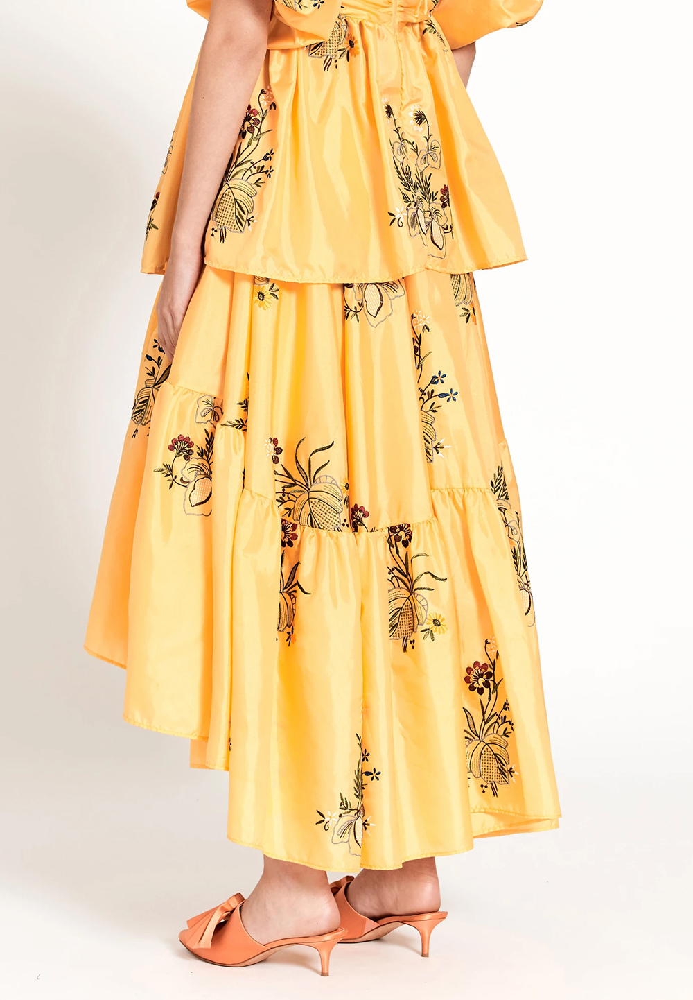 yellow floral skirt by Romance was Born