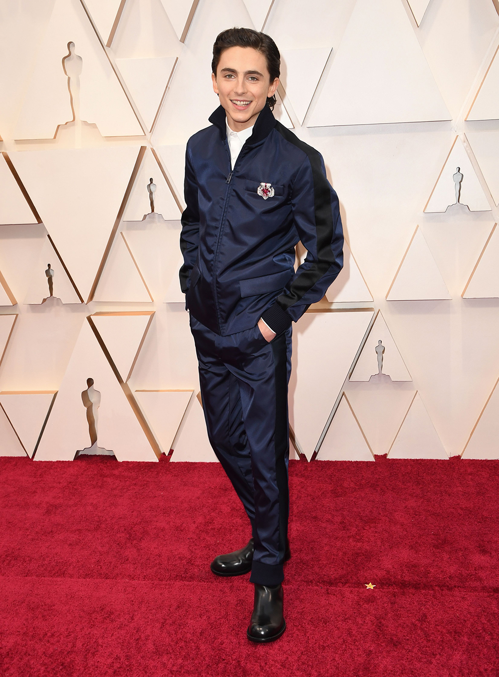 US-French actor Timothee Chalamet arrives for the 92nd Oscars at the Dolby Theatre in Hollywood, California on February 9, 2020. (Photo by Robyn Beck / AFP) (Photo by ROBYN BECK/AFP via Getty Images)
