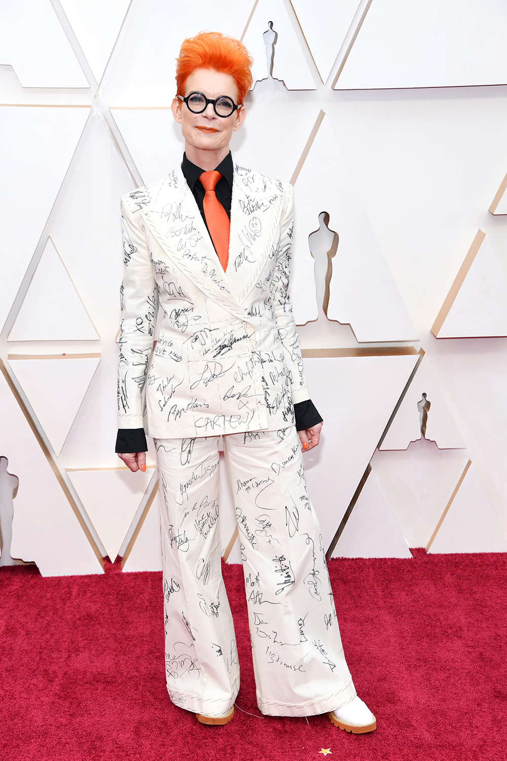 HOLLYWOOD, CALIFORNIA - FEBRUARY 09: Costume designer Sandy Powell attends the 92nd Annual Academy Awards at Hollywood and Highland on February 09, 2020 in Hollywood, California. (Photo by Kevin Mazur/Getty Images)
