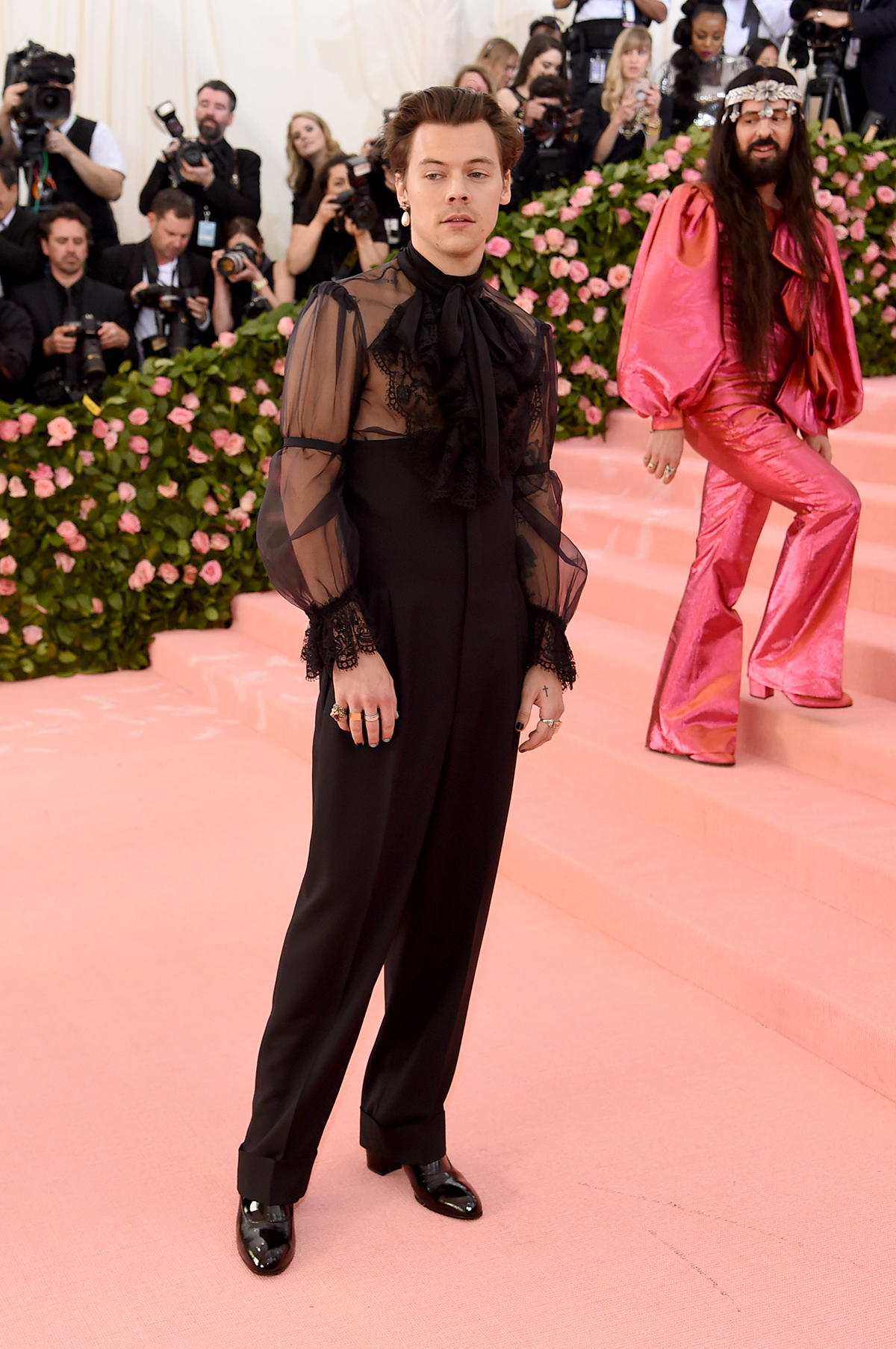NEW YORK, NEW YORK - MAY 06: Harry Styles attends The 2019 Met Gala Celebrating Camp: Notes on Fashion at Metropolitan Museum of Art on May 06, 2019 in New York City. (Photo by Jamie McCarthy/Getty Images)