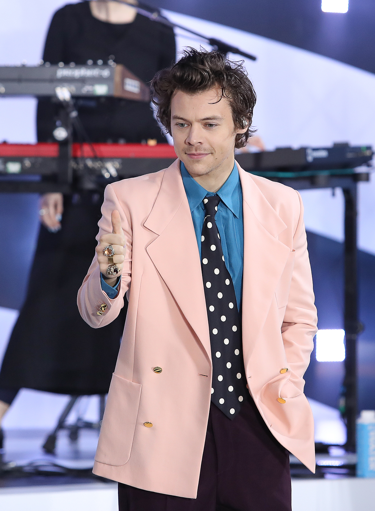 NEW YORK, NEW YORK - FEBRUARY 26: Harry Styles performs on NBC's 