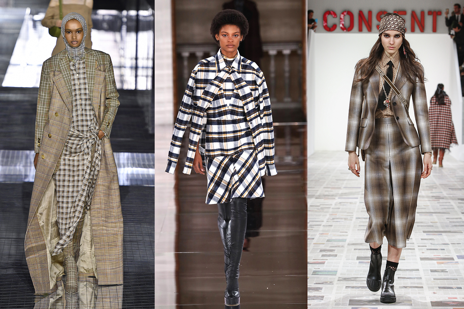 Back in a big way (and feeling exceptionally fresh) checks were on the runway at many northern hemisphere shows.