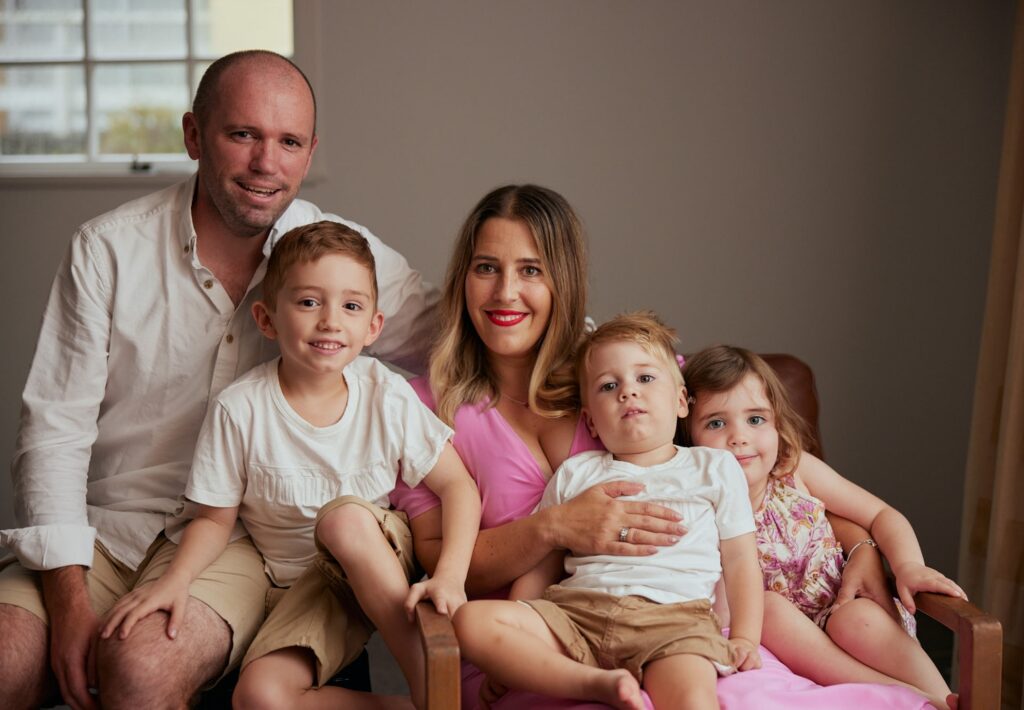 Fashion Quarterly’s editor Sarah Murray has been married to her husband Andrew for ten years. Together they live in West Auckland with their three children, Rafferty (6), Sloane (4) and Darby (2).
