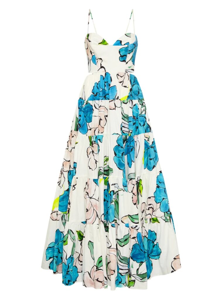 Aje Botanical Tiered Maxi dress, $720