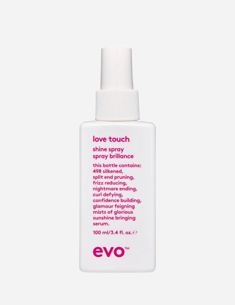 evo love touch shine spray, $46