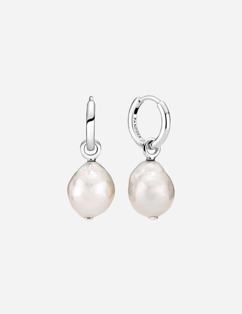 Pandora ‘Treated Freshwater Cultured Baroque Pearl’ earrings, $169