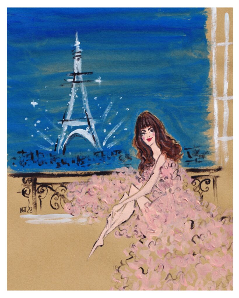 'Emily in Paris' painting, by Natasha Joseph.
