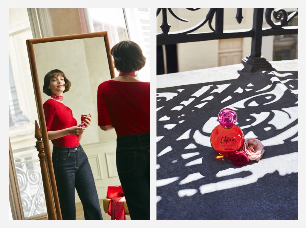 Step into the whimsical world of Kate Spade with their latest fragrance: Chérie Eau De Parfum.