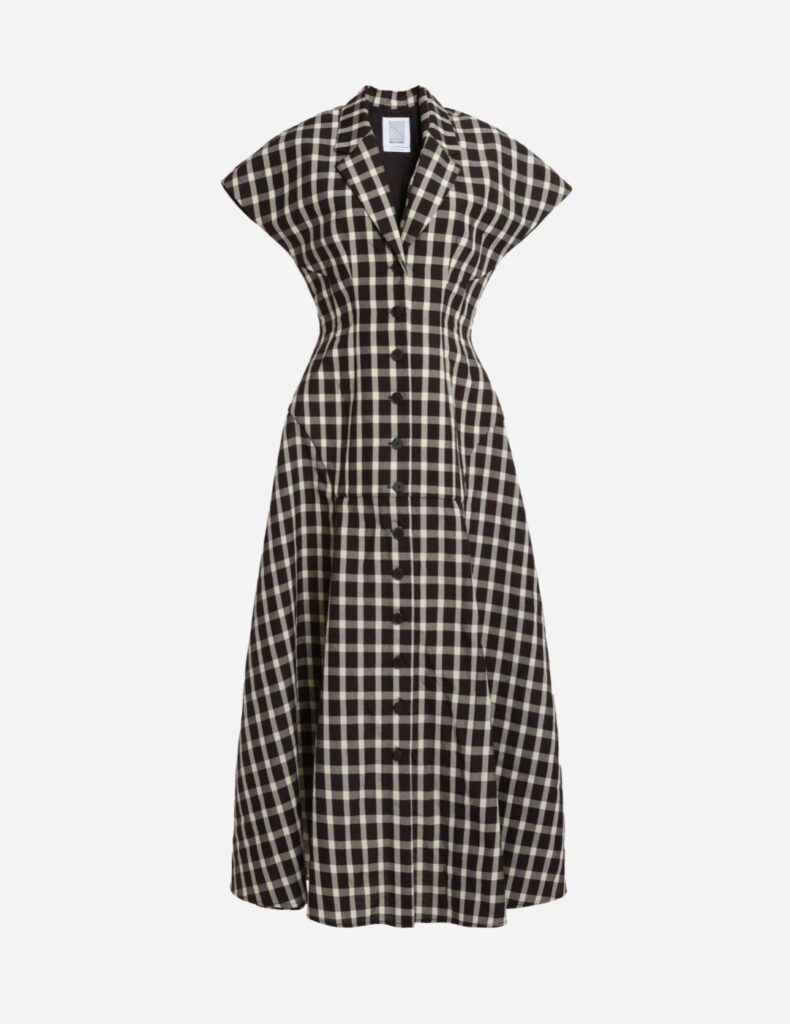 Rosie Assoulin ‘Checked Woven’ dress, $2358, from Net-a-Porter.