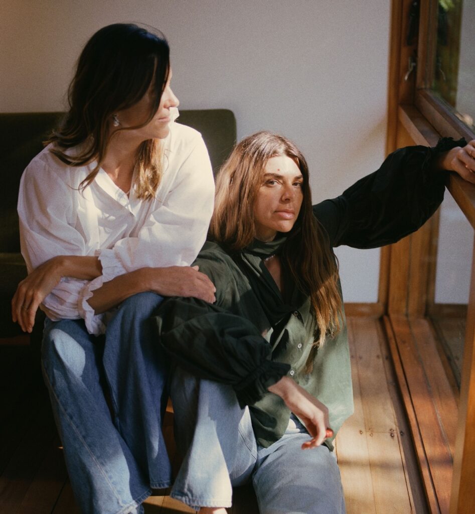 Mahsa Willis and her sister, Ella wearing 'Kin'. Shot by Apela Bell.