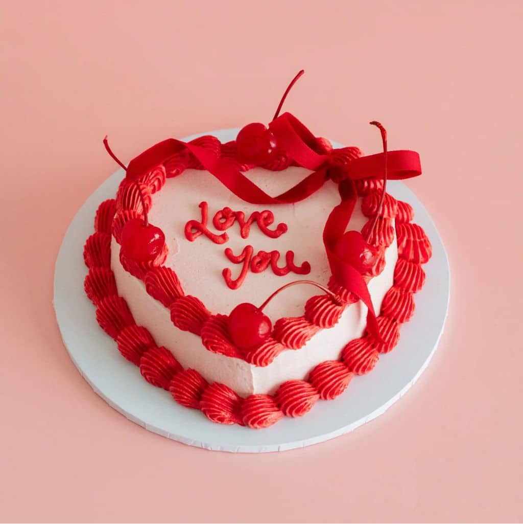 Bluebell’s Cakery Valentine’s Heart cake, $49