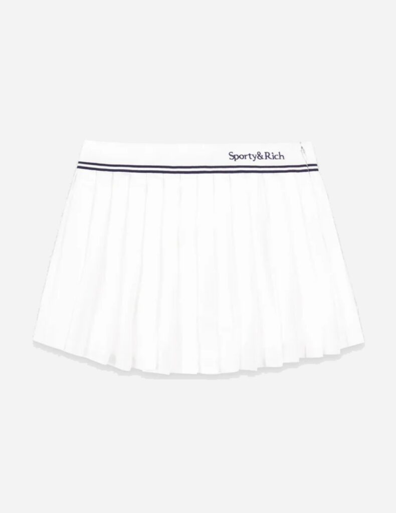 Sporty & Rich ‘Abigail’ pleated skirt, $369.