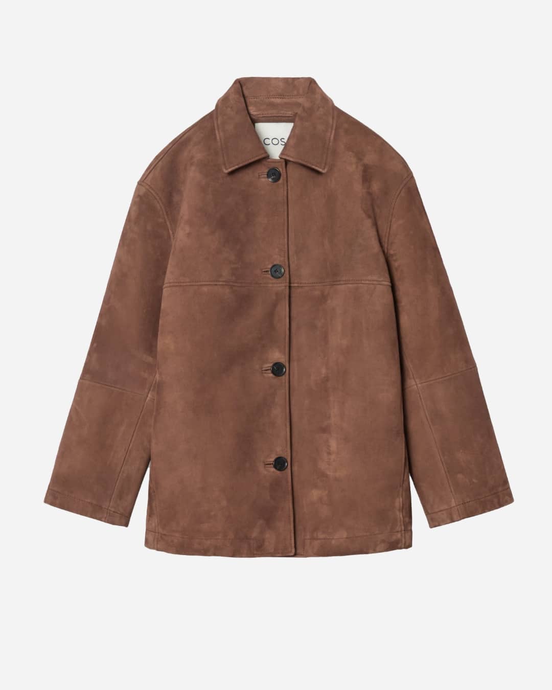 SUEDE A LINE JACKET_BROWN