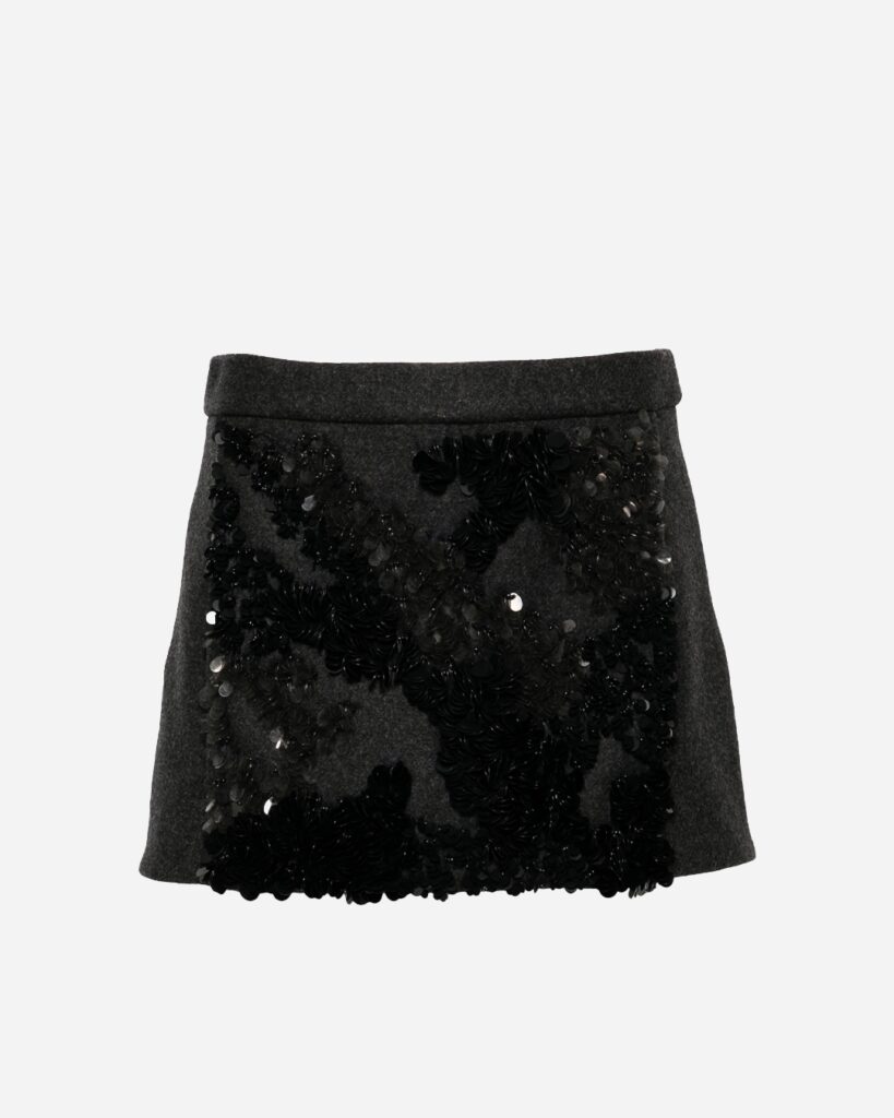 Plan C sequined mini skirt, $1295, from Muse.