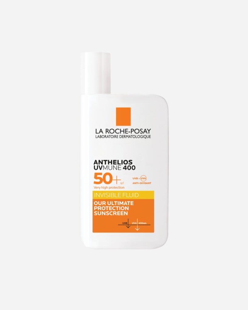 La Roche Posay Anthelios UVMune 400 Invisible Fluid SPF 50+, $30.