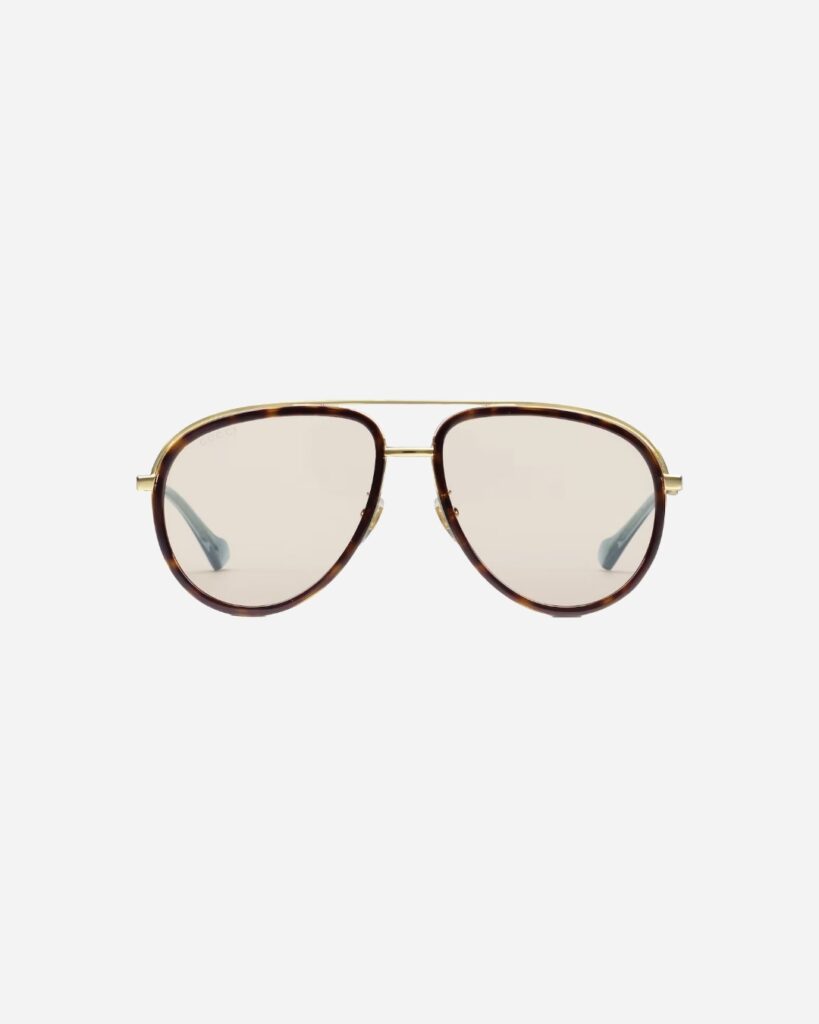 Gucci aviator frame sunglasses, $875