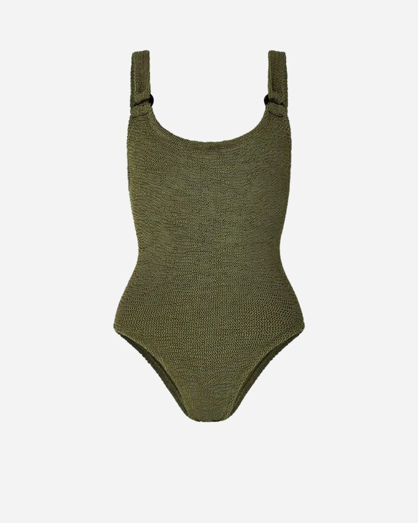 Hunza G ‘Domino’ swimsuit, $419, from Superette.