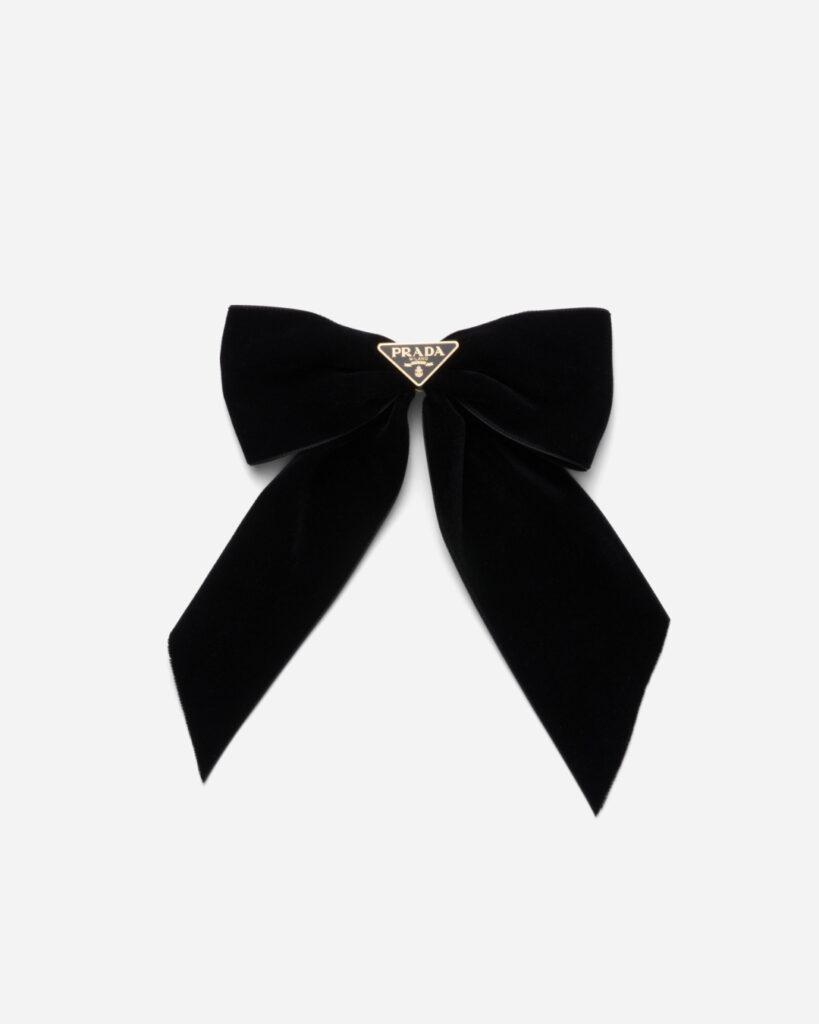 Prada velvet hair bow, $1200.