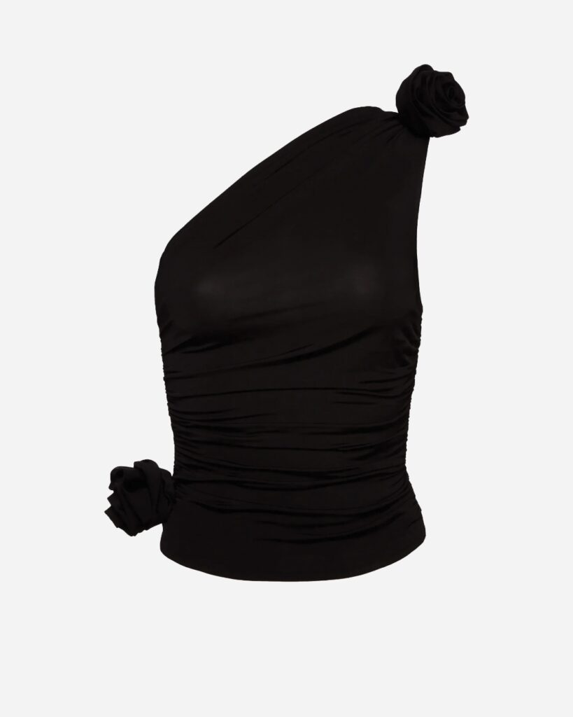 Magda Butrym one shoulder top, $1525, from Muse.