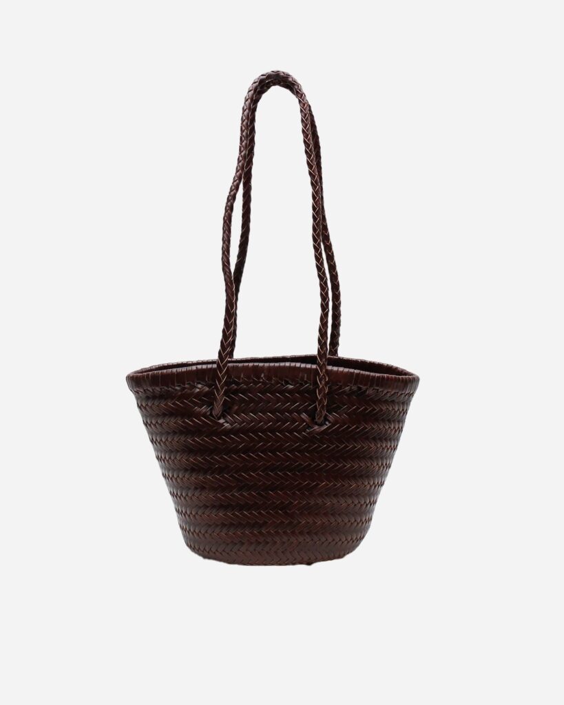 La Tribe woven bucket bag, $320.