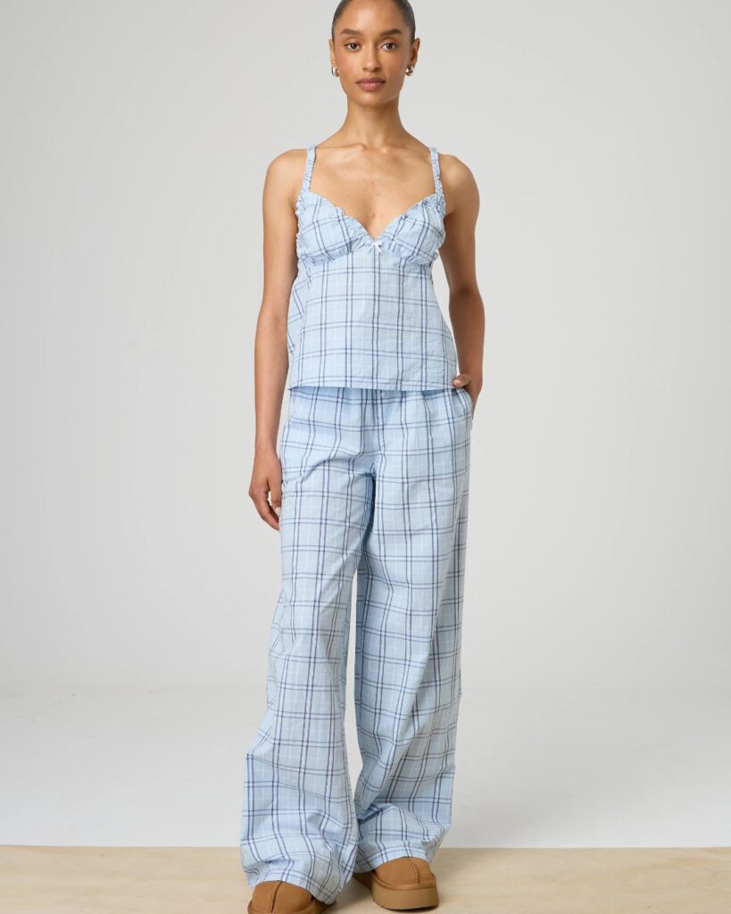 Woman wearing luxurious modal pajamas from Glassons