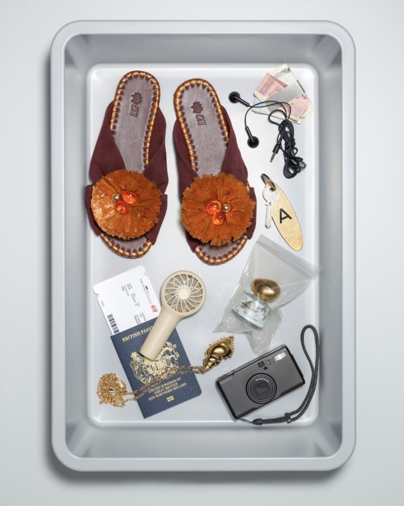 H&M x The White Lotus Pompom Leather Sandals, $79.99