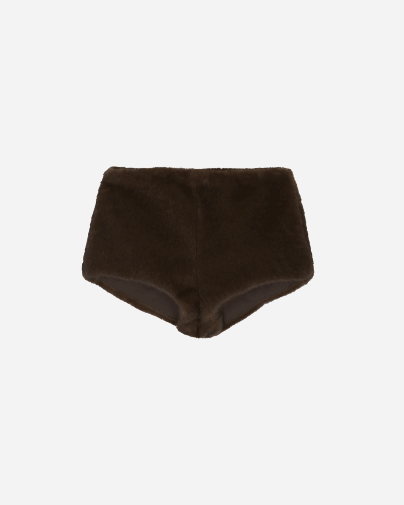 The Frankie Shop ‘Banff’ faux-fur hot pants, $275.