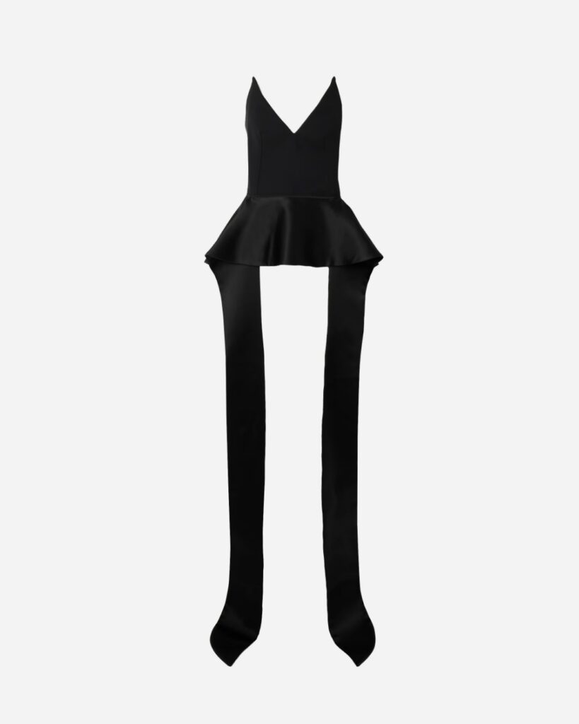 Maticevski crepe and draped satin peplum top, $2651, from Net-a-Porter